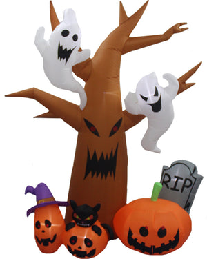 Dead Tree and Ghosts and Pumpkins Lawn Inflatable 2.4m