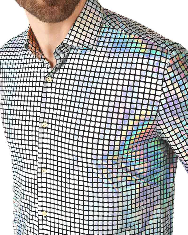 70s Discoballer Opposuit Mens Shirt