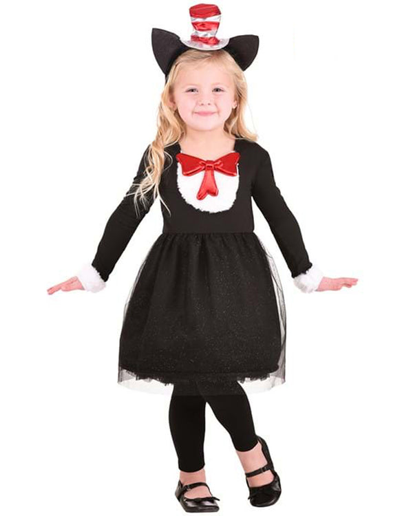 Dr Seuss The Cat in the Hat Deluxe Girls Toddler Costume