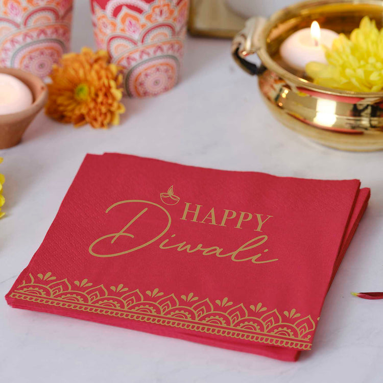 Diwali Beverage Napkins