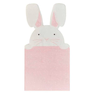 Eggciting Easter Peeking Bunny Easter Napkins