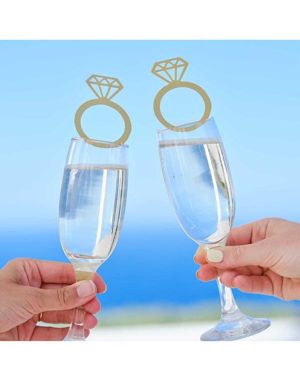 Engagement Party Ring Drink Topper Decorations