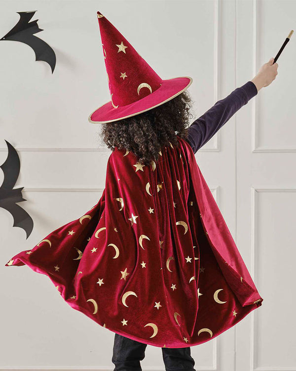 Velvet Burgundy Magician Cape