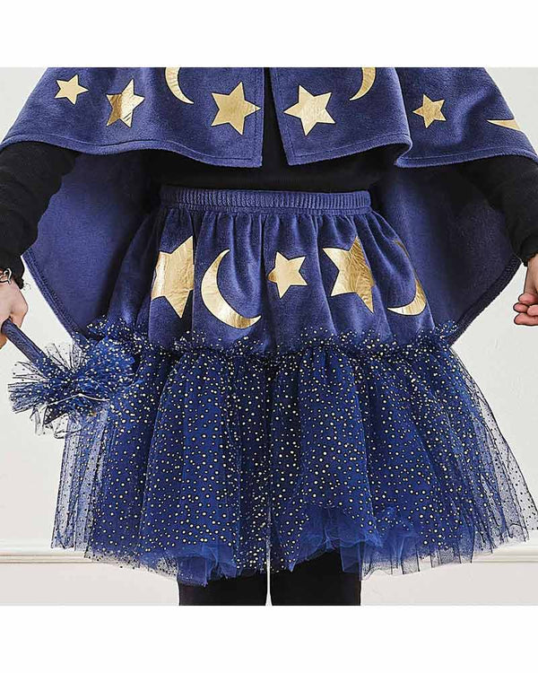 Velvet Sparkle Navy Wizard Tutu Kids 3-5 Years