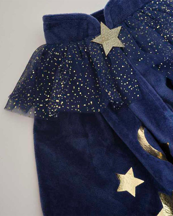 Velvet Navy Wizard Cape