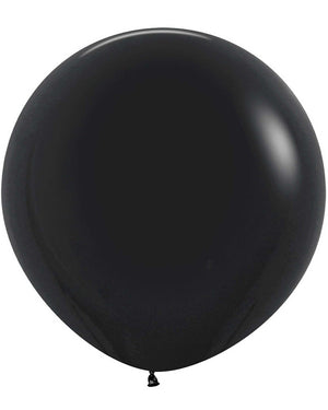 Fashion Black 60cm Latex Balloons Pack of 10