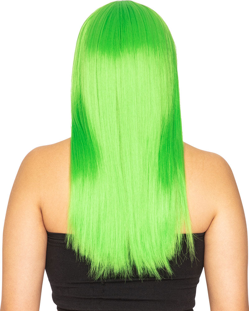 Fashion Deluxe Apple Green Long Wig