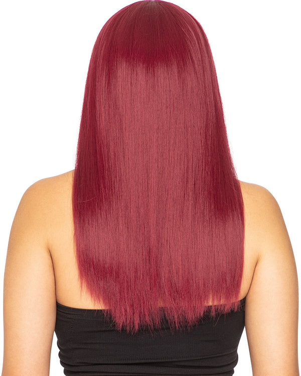 Fashion Deluxe Bordeaux Red Long Wig