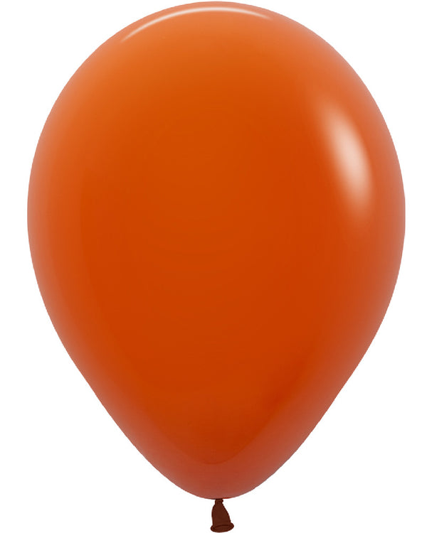 Fashion Sunset Orange 30cm Latex Balloons Pack of 50