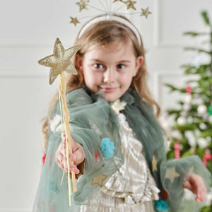 Fancy Dress Gold Star Fairy Wand