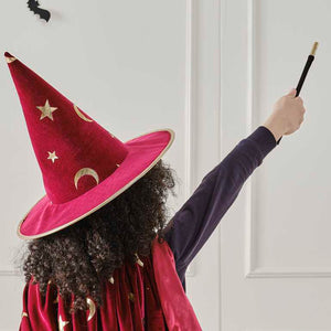 Fancy Dress Black and Gold Deluxe Magicians Wand