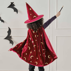 Fancy Dress Black and Gold Deluxe Magicians Wand