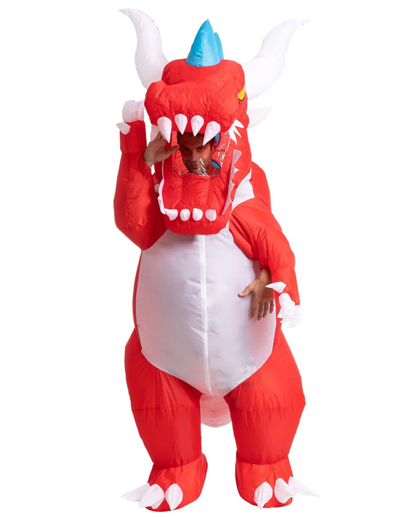 Fire Red Dragon Inflatable Adults Costume