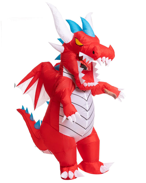 Fire Red Dragon Inflatable Adults Costume