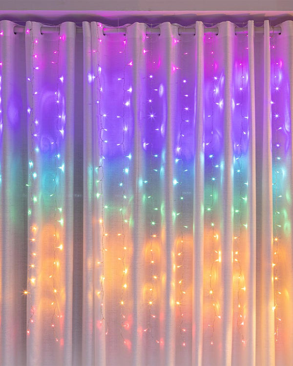 Flash Connectable Rainbow LED Curtain 1.8m