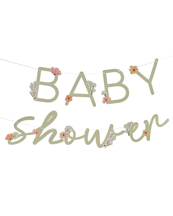 Floral Baby Baby Shower Bunting