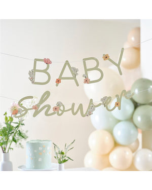 Floral Baby Baby Shower Bunting