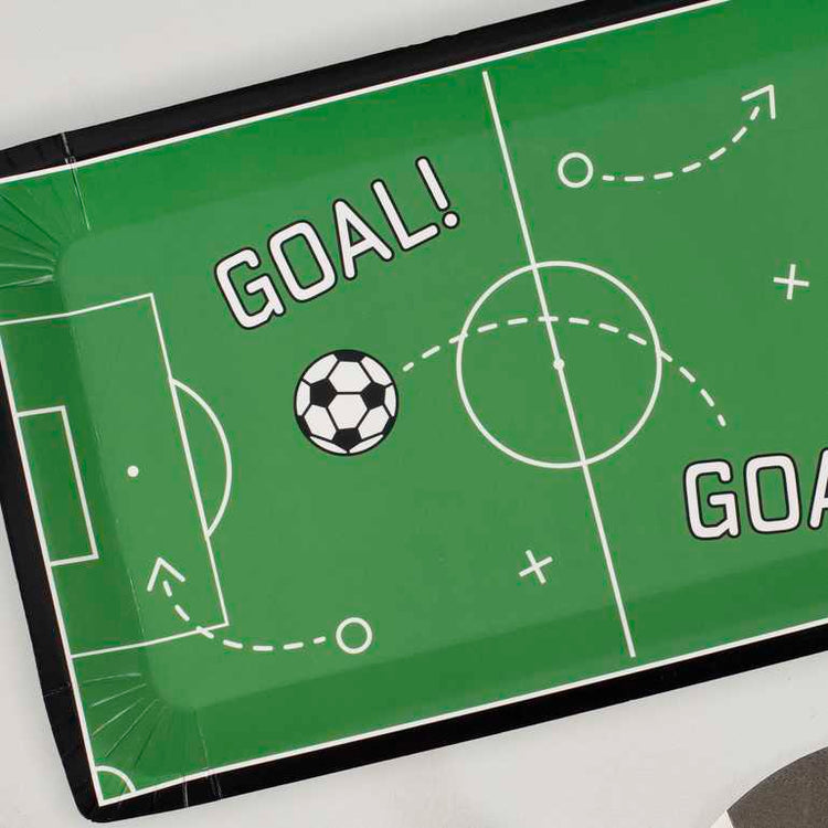 Kick Off Party Football Pitch Paper Plates