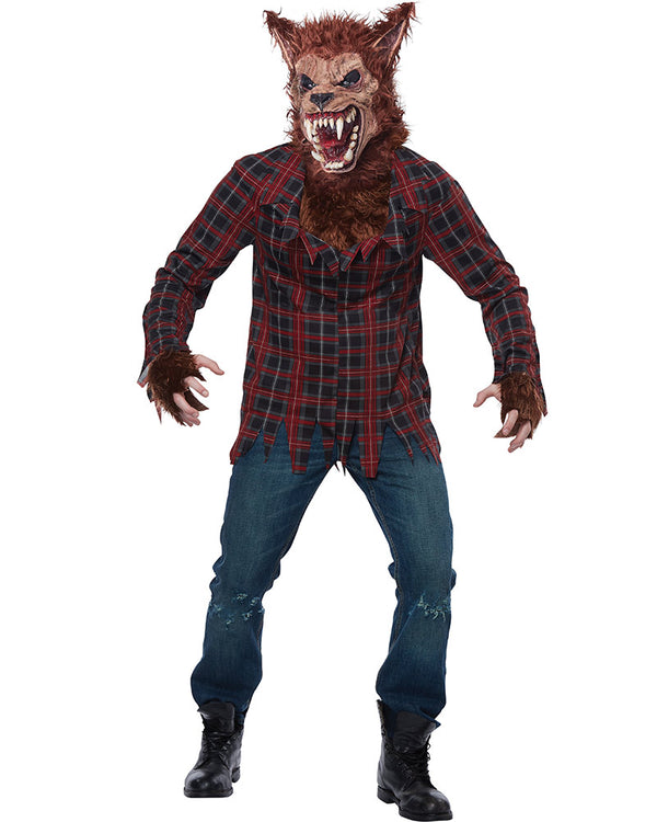 Red Full Moon Werewolf Mens Costume