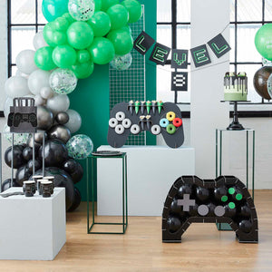 Game Controller Balloon Arch Black, Green & Grey Pack of 73