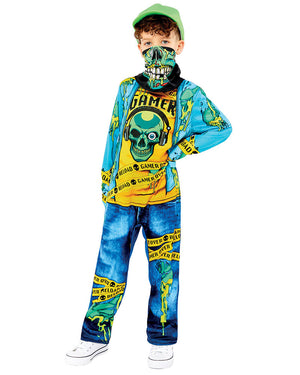 Gaming Zombie Boys Halloween Costume 10-12 Years