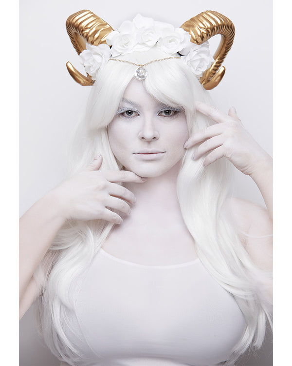 Gilded Rams Horn Headpiece