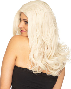 Glamour Deluxe Platinum Blonde Long Wavy Wig