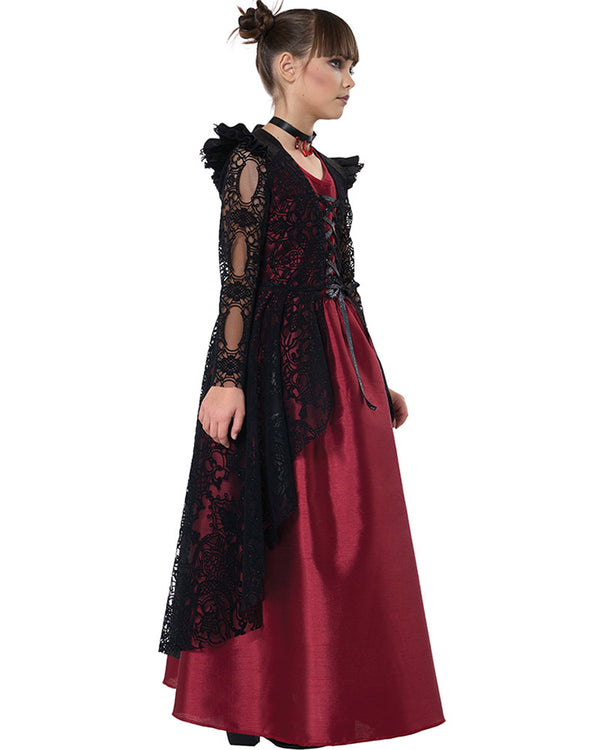 Gothic Lace Vampire Deluxe Girls Costume