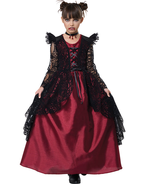 Gothic Lace Vampire Deluxe Girls Costume