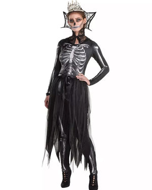 Gothic Skeleton Queen Womens Costume