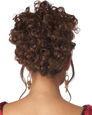 Greco Roman Goddess Brown Clip On Wig