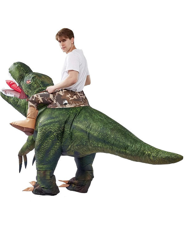 Ride On T Rex Inflatable Boys Costume