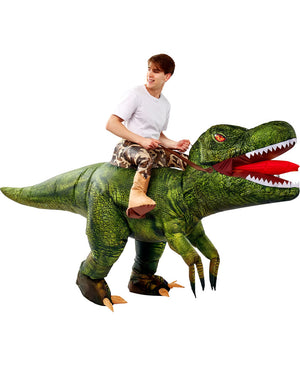 Ride On T Rex Inflatable Boys Costume