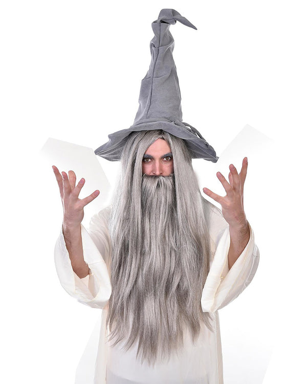 Grey Wizard Wig and Beard