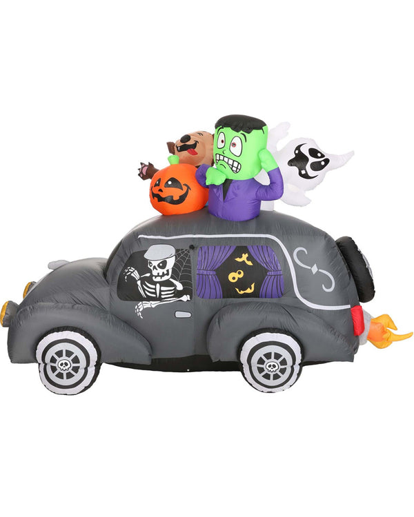 Halloween Ghouls in Hearse Lawn Inflatable 1.8m