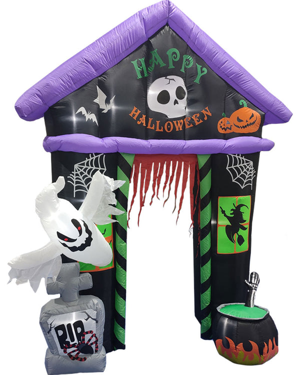 Halloween Haunted House Arch Lawn Inflatable 2.7m