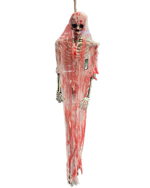 Hanging Skeleton In Bloody Cloth 2.2m