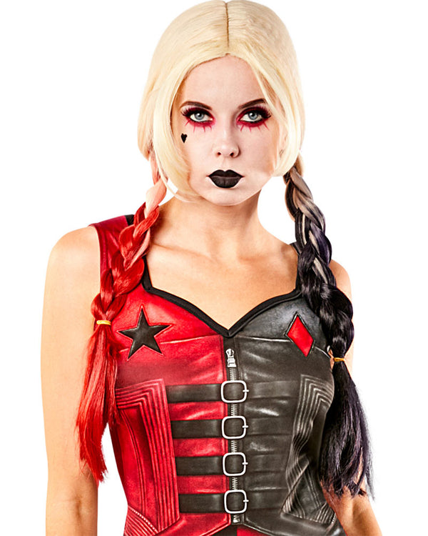 Harley Quinn Blonde Plaited Wig