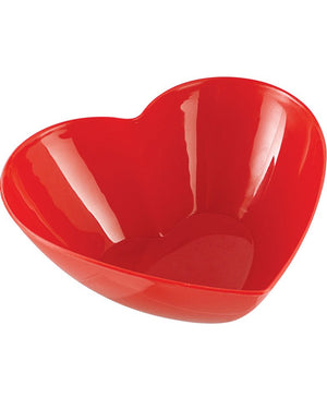 Heart Shaped Red Plastic Bowl