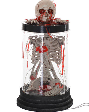 Hell Fire Bleeding Skeleton Lantern 28cm