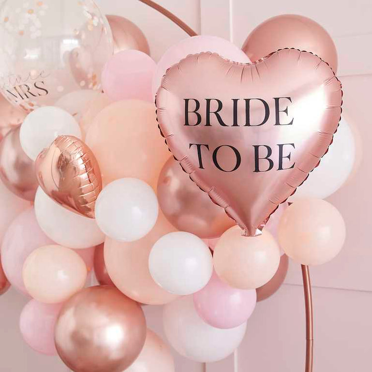 Blush Hen Balloon Arch Hen Party Printed, Foil & Confetti Balloons Pack of 66