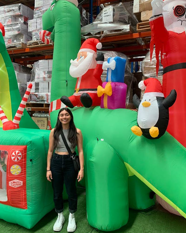 Humungous Dino and Friends Christmas Lawn Inflatable 3.9m