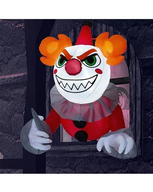 Killer Clown Window Breaker Inflatable Decoration 1.2m