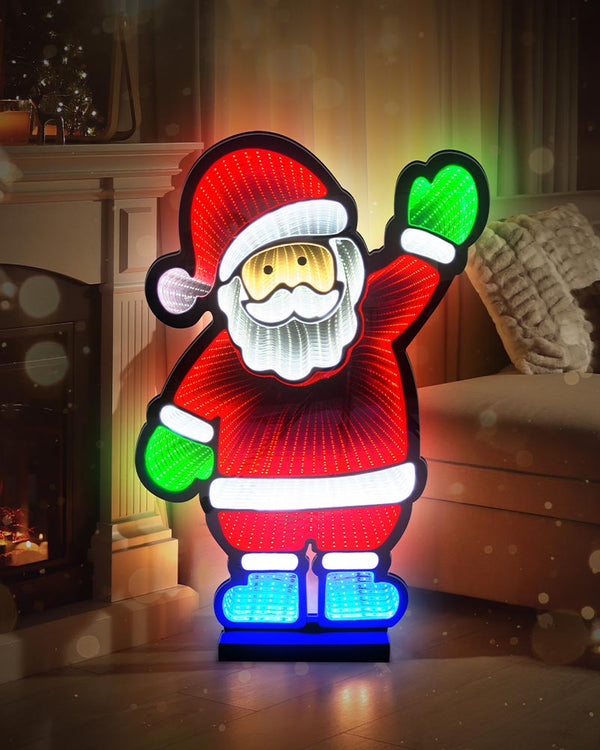 Christmas LED Infinity Santa Light 74cm