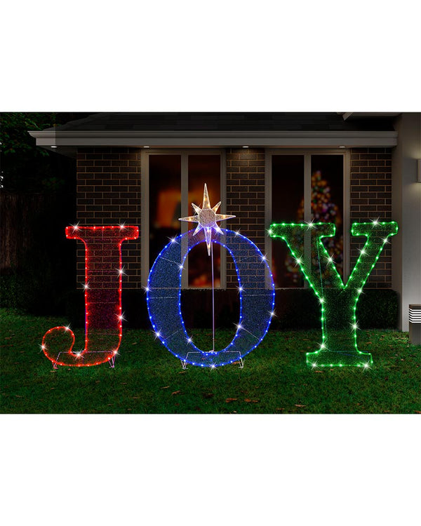 Joy Twinkling Mesh Tinsel LED Christmas Light with Stands 1m