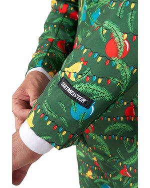 Light Up Green Christmas Tree Mens Suitmeister
