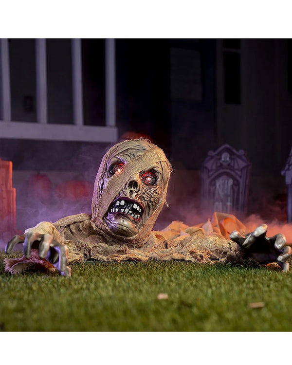 Light Up Mummy Zombie Crawling Halloween Animated Ground Breaker 1.7m