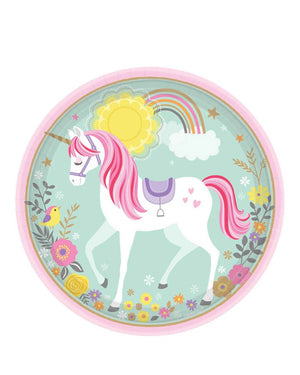 Magical Unicorn 23cm Paper Plates Pack of 8