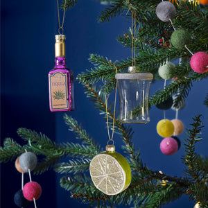 Christmas Merry & Bright Novelty Tequila Set Hanging Tree Decorations Pack of 3