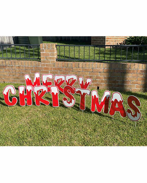 Merry Christmas Yard Letters Corflute 14 Piece